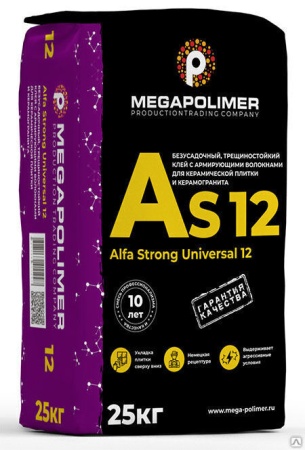 Alfa Strong Universal 12 клей усилен дплитки 25кг